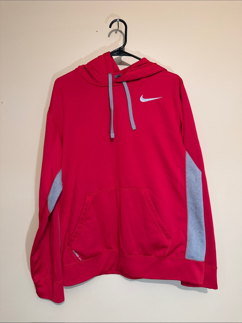 Nike Red Hoodie with Gray Accents